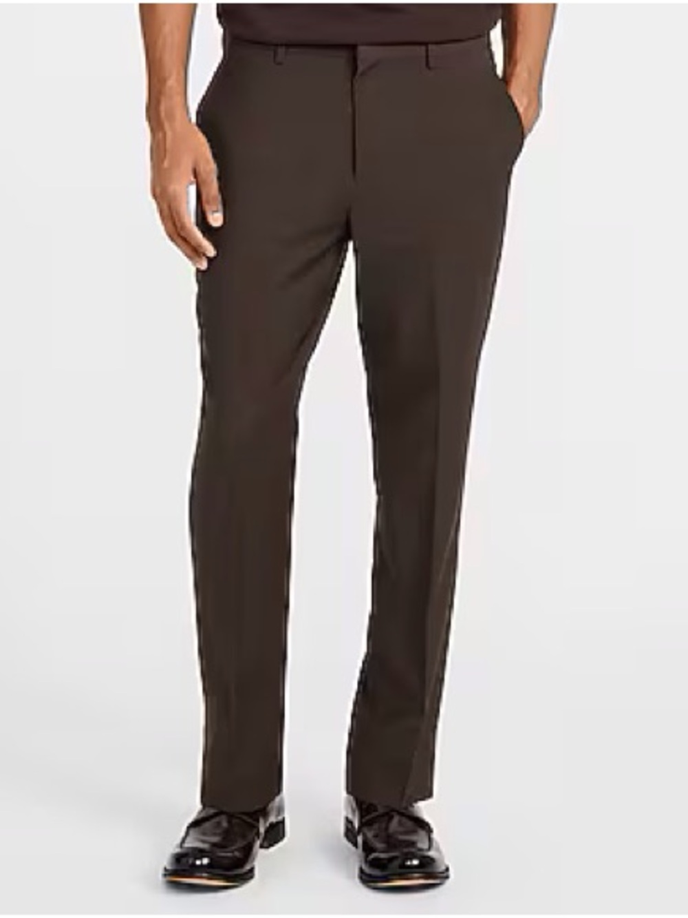 Express Women's Dark Brown Straight-Leg Dress Pants